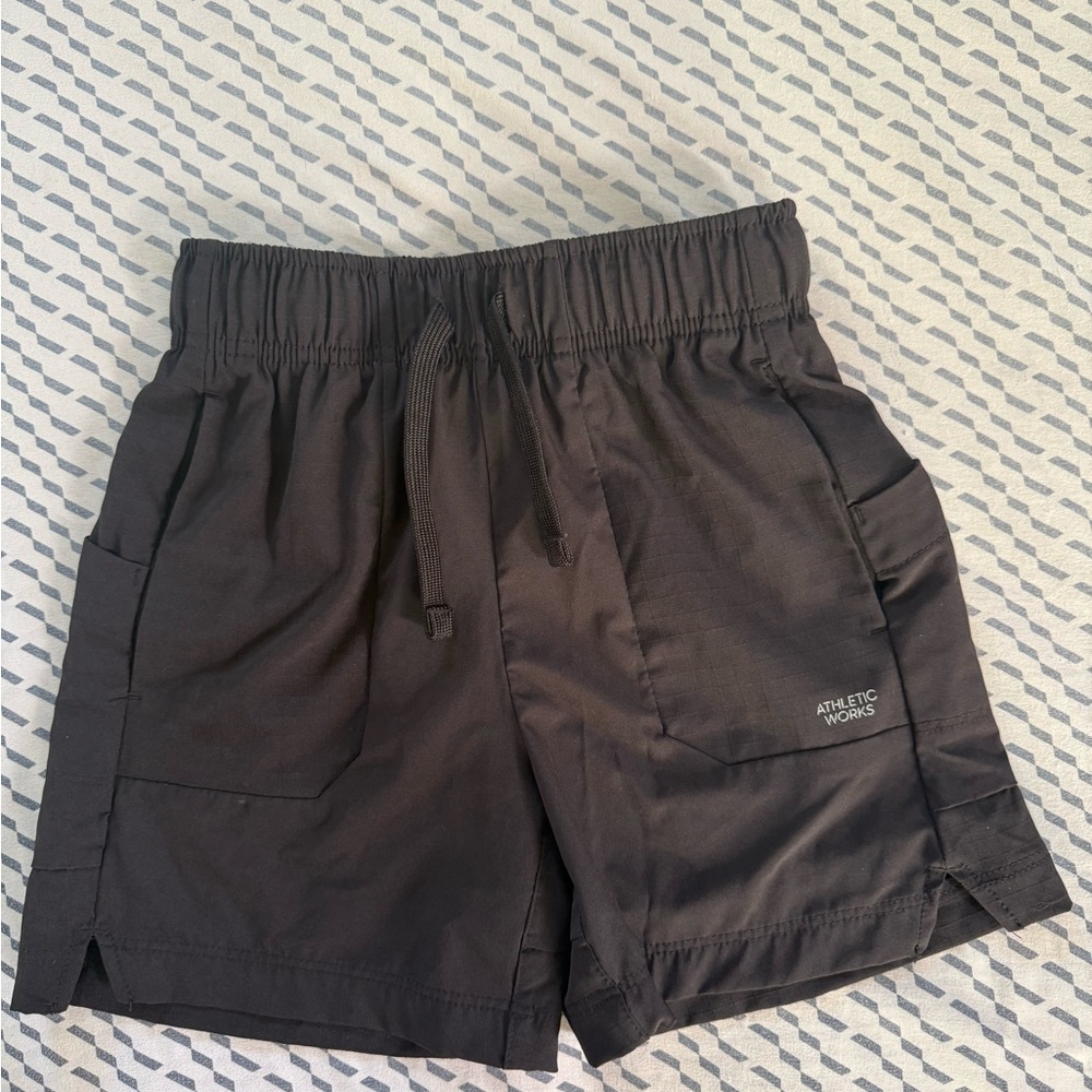 Athletic Works Black Lightweight Elastic Waist Shorts